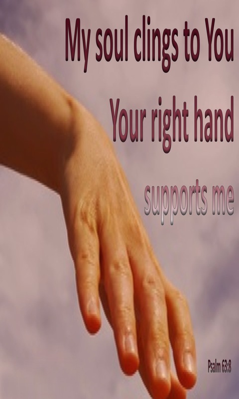 Psalm 63:8 Your Right Hand Supports Me (pink)